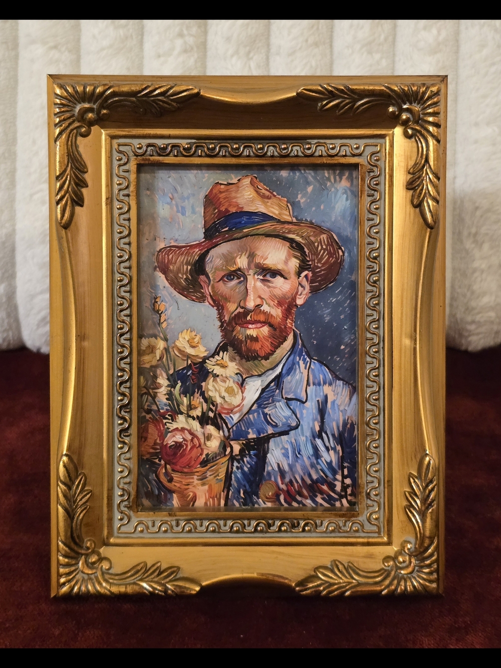 Ornate Gold Framed Vincent van Gogh Art Print 8x6"🌻🎨
